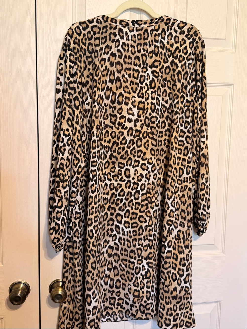 Chico’s Leopard Print Long Sleeve Tunic Dress XXL (Chico’s size 3.5) - Picture 2 of 3
